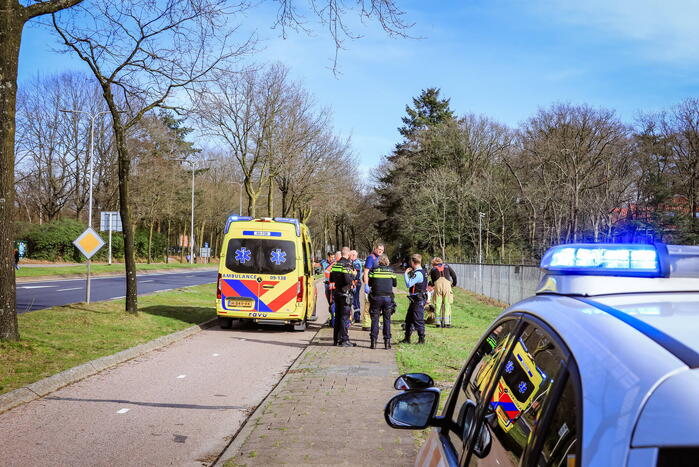 Traumahelikopter landt voor incident met wielrenner