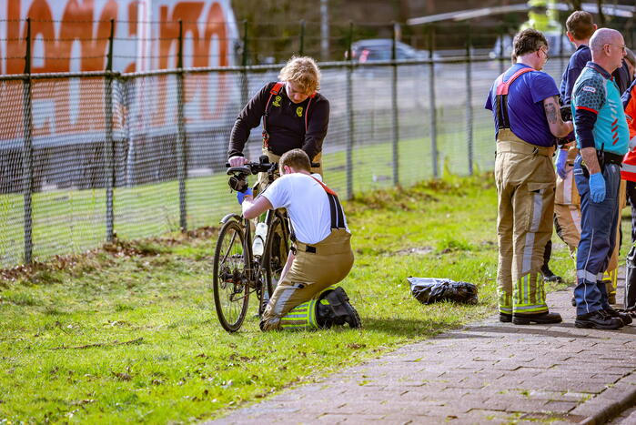Traumahelikopter landt voor incident met wielrenner