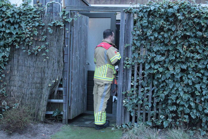 Frituur vat vlam in schuur