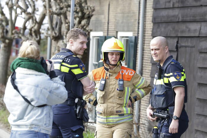 Straat afgezet door gaslekkage