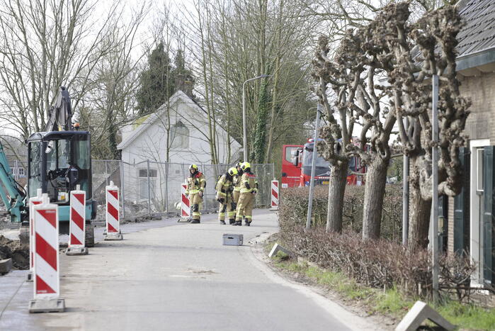 Straat afgezet door gaslekkage