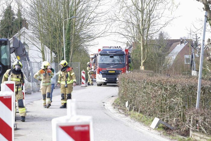 Straat afgezet door gaslekkage