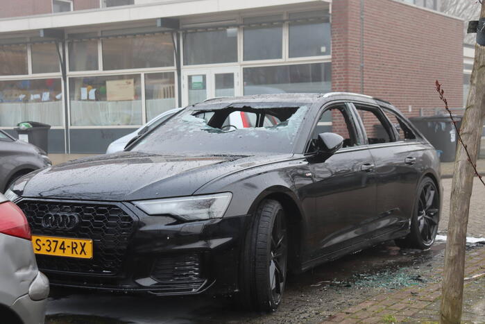 Audi compleet verwoest door brand