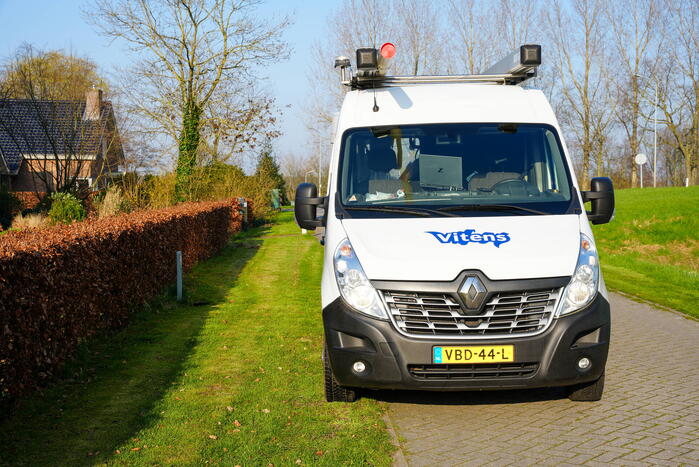 Waterlekkage langs fietspad