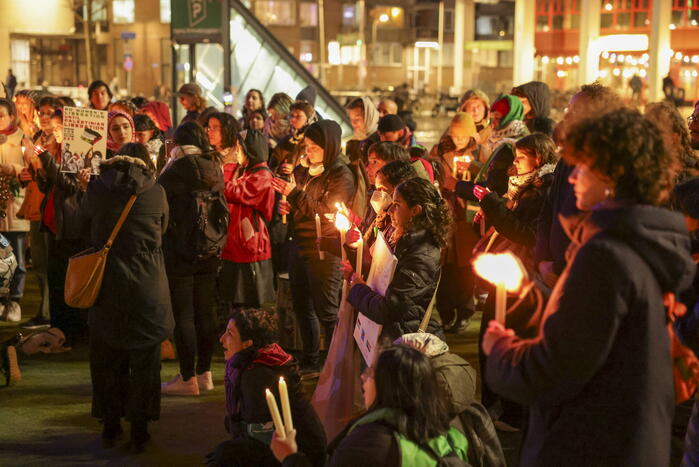 Grote opkomst bij gemengde demonstratie