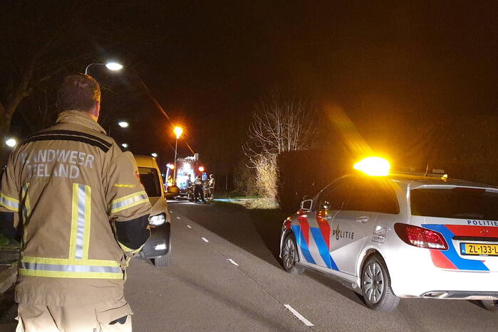 Uitslaande brand bij volkstuinencomplex