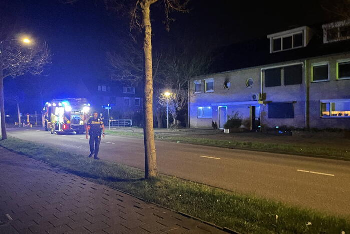 Flinke vlammen bij woningbrand op eerste etage