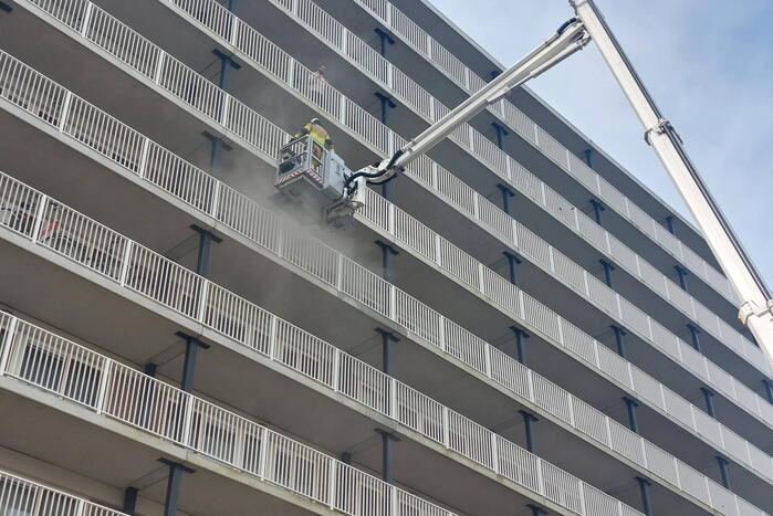 Rookontwikkeling bij brand in flatwoning