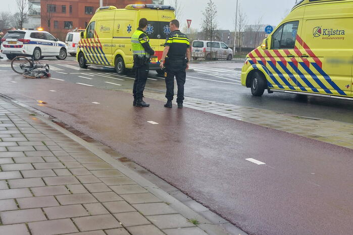 Fietser geschept door automobilist