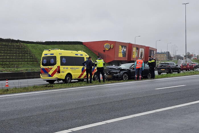 Flinke schade door ongeval op snelweg