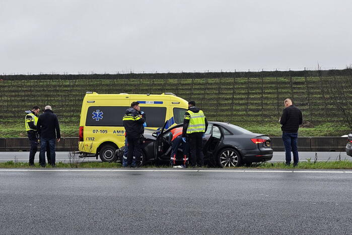Flinke schade door ongeval op snelweg