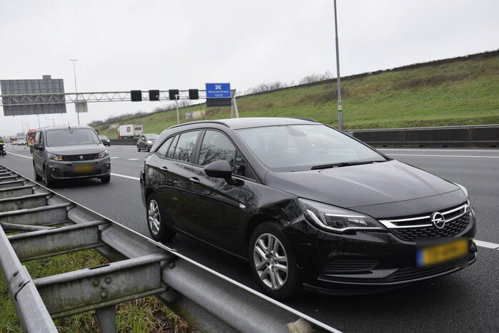 Flinke schade door ongeval op snelweg