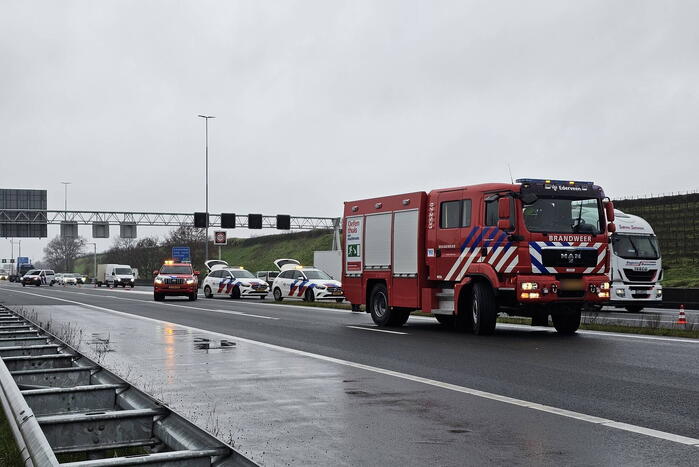 Flinke schade door ongeval op snelweg