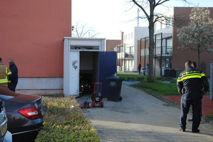 Brand in kelderbox snel onder controle