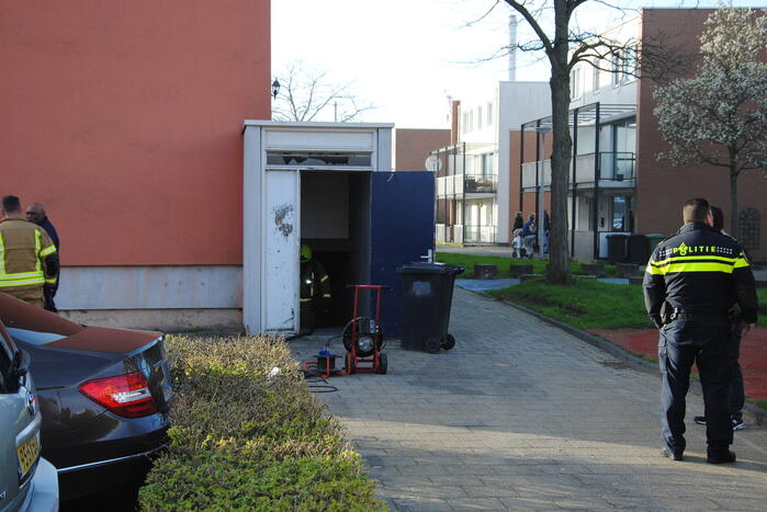 Brand in kelderbox snel onder controle