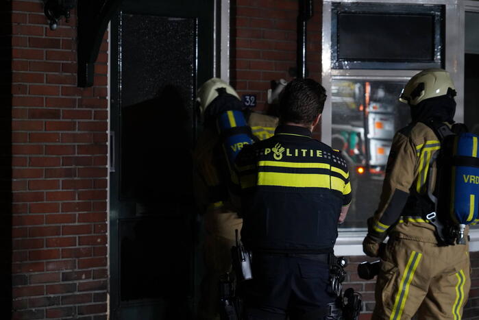 Brand in leegstaande woning zorgt voor rookontwikkeling