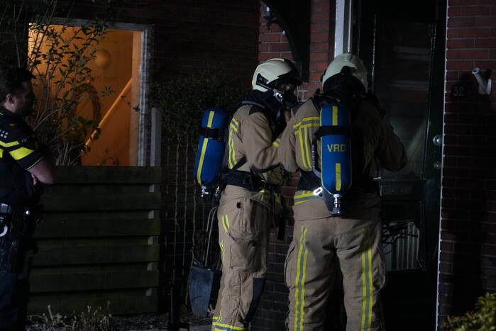 Brand in leegstaande woning zorgt voor rookontwikkeling
