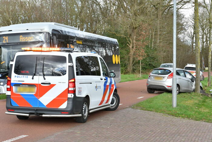 Flinke schade nadat auto botst tegen boom klapt