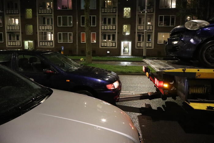 Voetganger geschept door personenauto