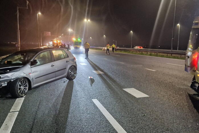 Snelweg deels dicht door ongeval