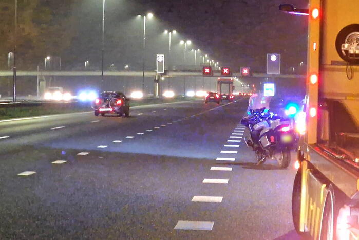 Snelweg deels dicht door ongeval