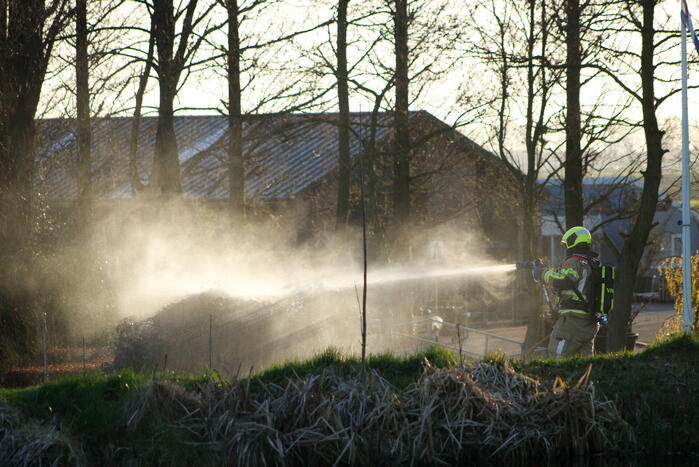 Brand rondom transformatorhuis snel geblust
