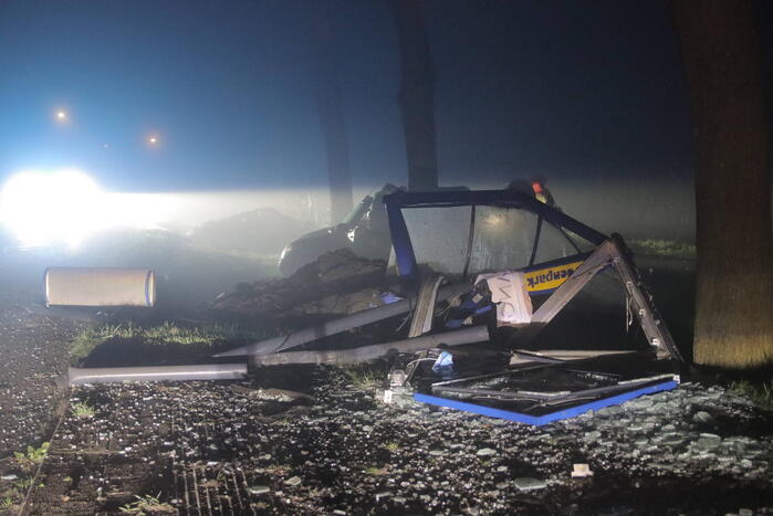 Bestuurster aangehouden na eenzijdig ongeval