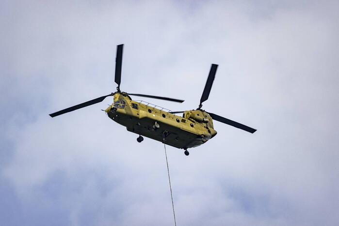 Veel bekijks bij oefening met Chinooks