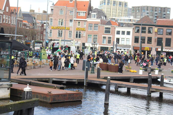 Veel aanwezigen bij pro-palestina demonstratie