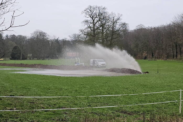 Waterleiding geraakt bij werkzaamheden