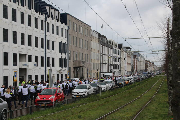 Politieagenten demonstreren tegen te hoge pensioenleeftijd