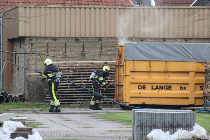 Rookontwikkeling bij brand in container