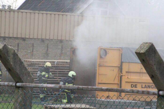 Rookontwikkeling bij brand in container