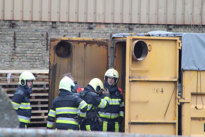 Rookontwikkeling bij brand in container