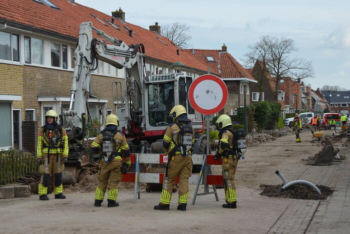 Gaslekkage ontstaan tijdens werkzaamheden
