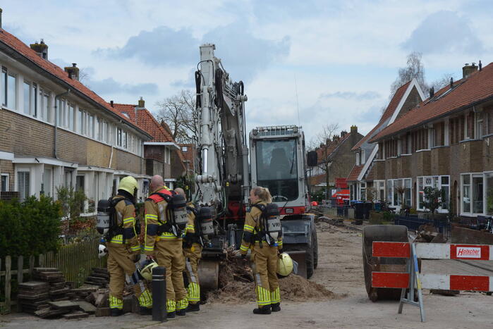 Gaslekkage ontstaan tijdens werkzaamheden
