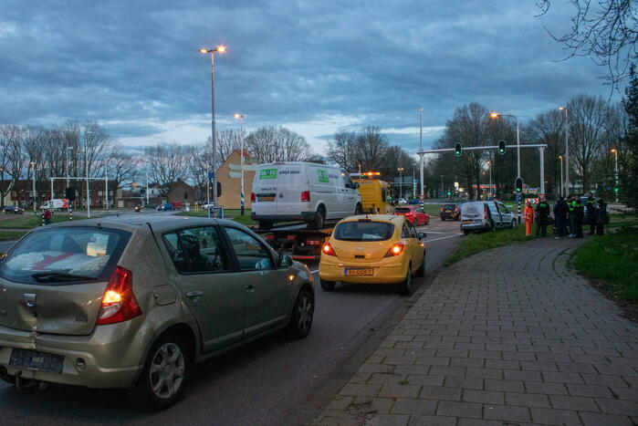 Vier voertuigen betrokken bij kettingbotsing