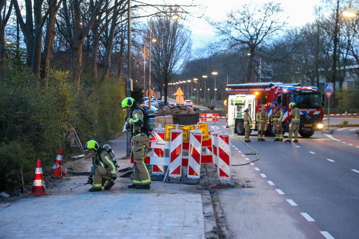 Weg afgesloten vanwege gaslekkage