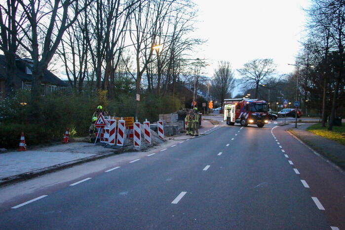 Weg afgesloten vanwege gaslekkage