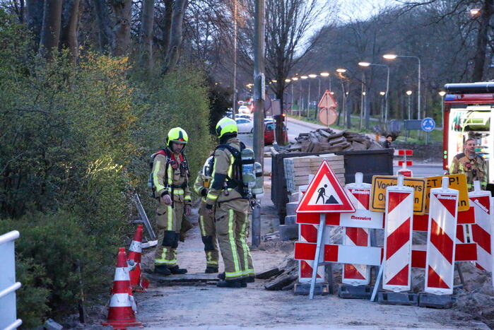 Weg afgesloten vanwege gaslekkage
