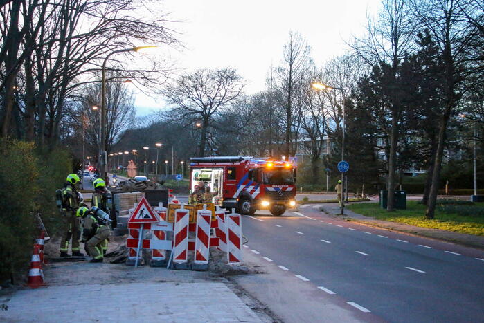 Weg afgesloten vanwege gaslekkage