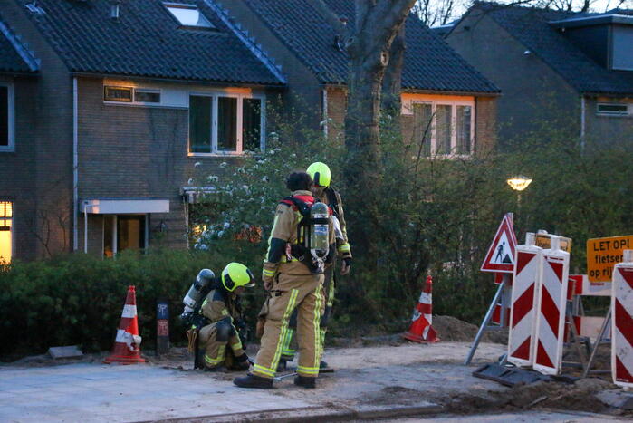 Weg afgesloten vanwege gaslekkage
