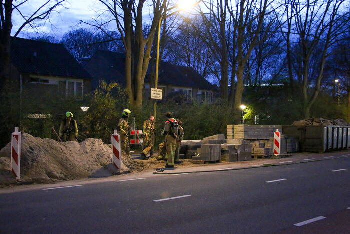 Weg afgesloten vanwege gaslekkage