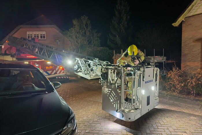 Schoorsteen geveegd na brand