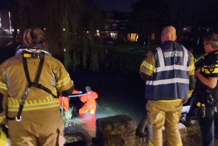 Brandweer zoekt in water naar mogelijk te water geraakt persoon