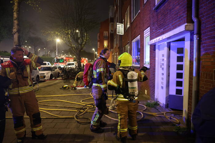 Brand op balkon van woning