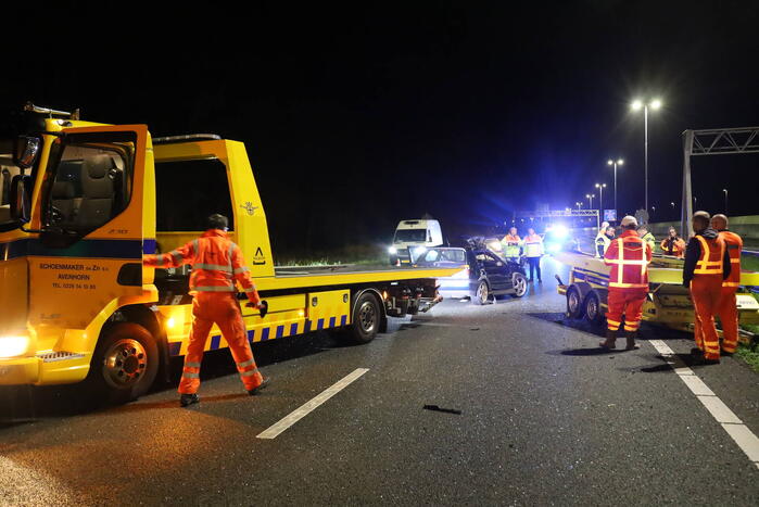 Automobilist klapt op pijlwagen