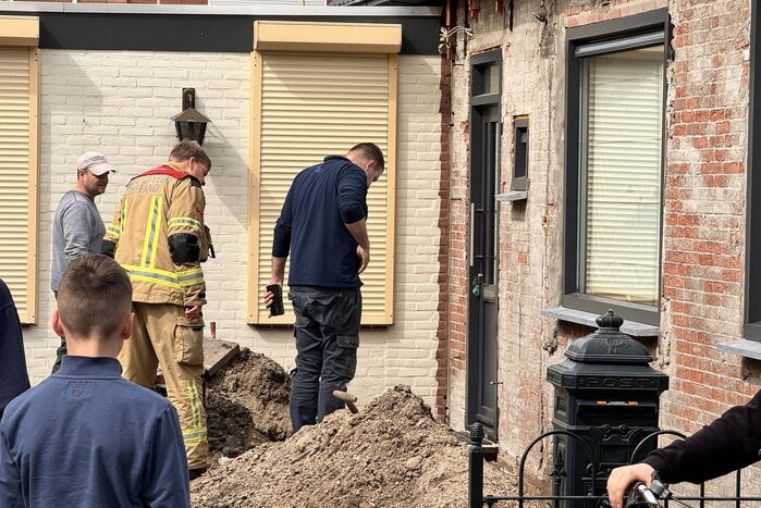 Gaslekkage door werkzaamheden in tuin van woning