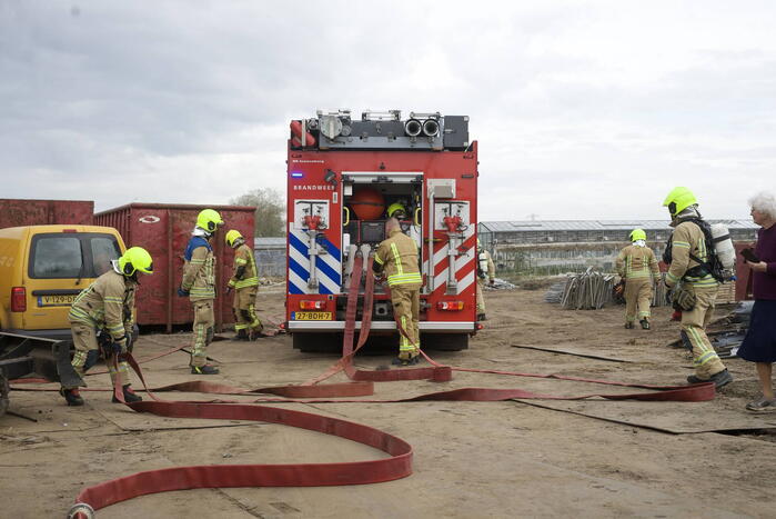 Brand in kas zorgt voor fikse rookontwikkeling