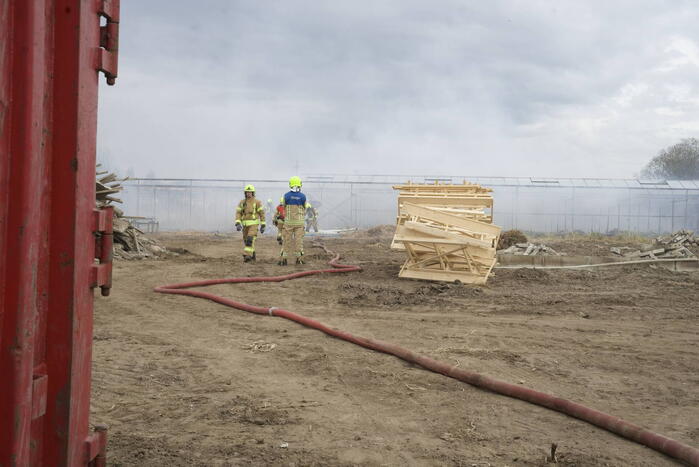 Brand in kas zorgt voor fikse rookontwikkeling